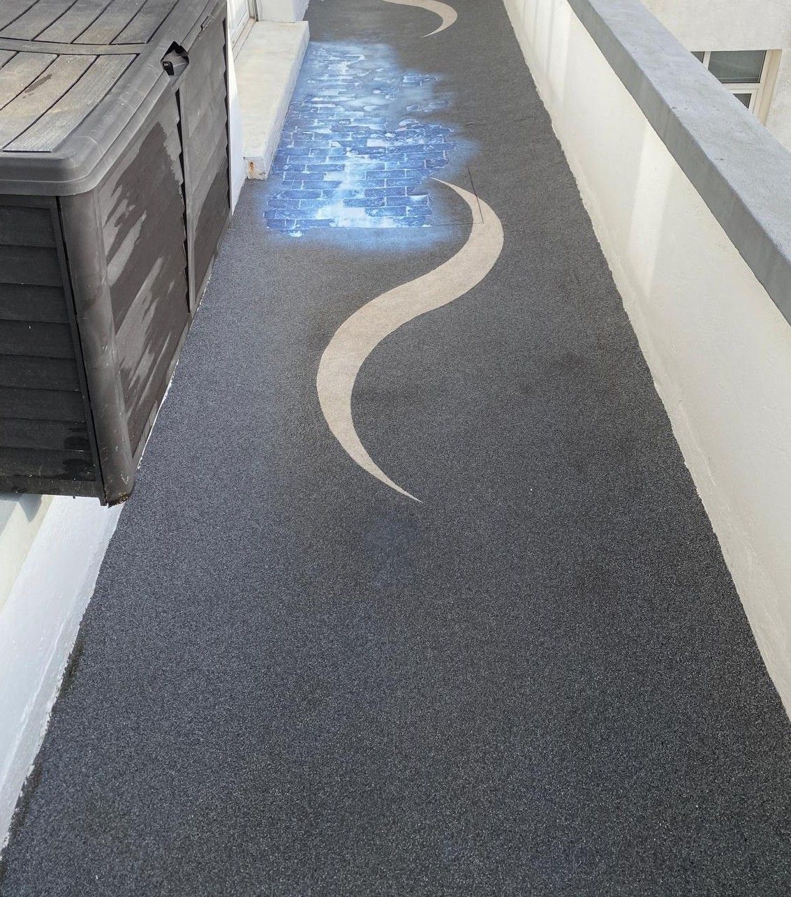 Étanchéité de balcon, après réfection