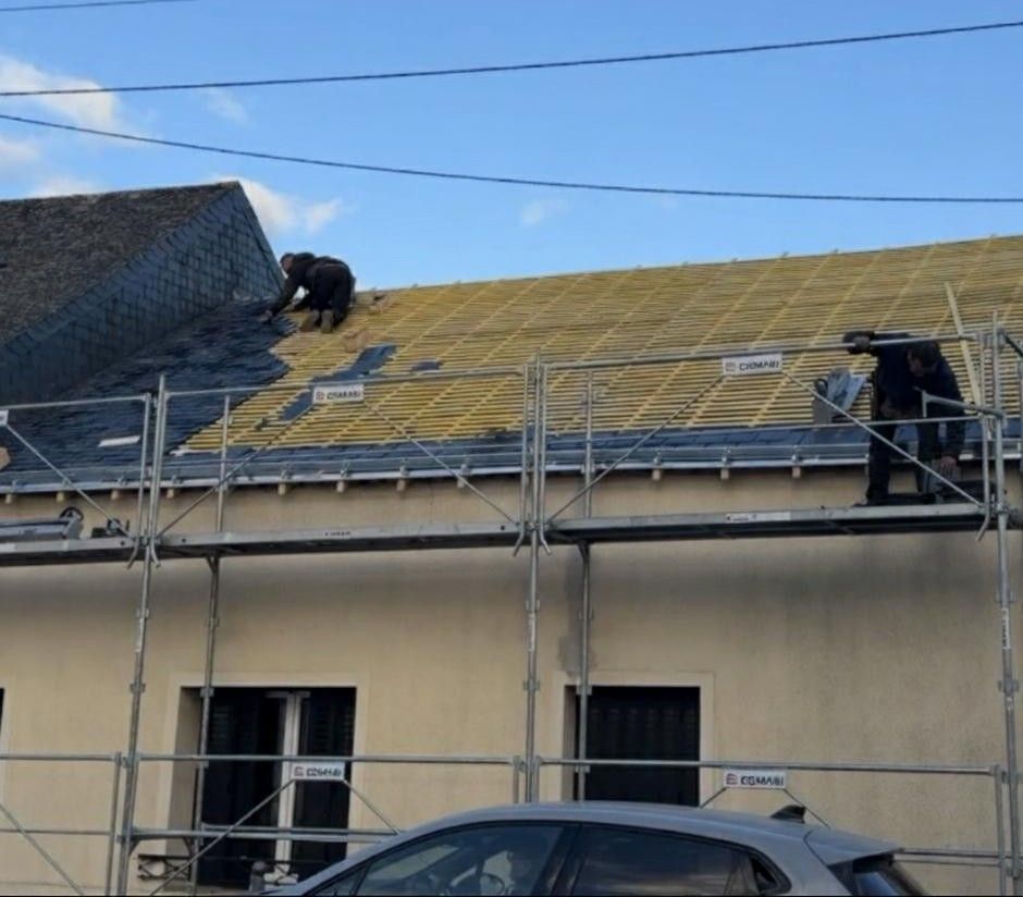 Réfection de toiture en ardoises